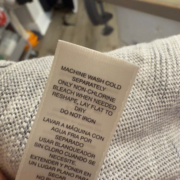 Zenergy by Chico's  Women's Sz S Textured Gray Open Front Cardigan Sweater #3589 - Picture 7 of 9